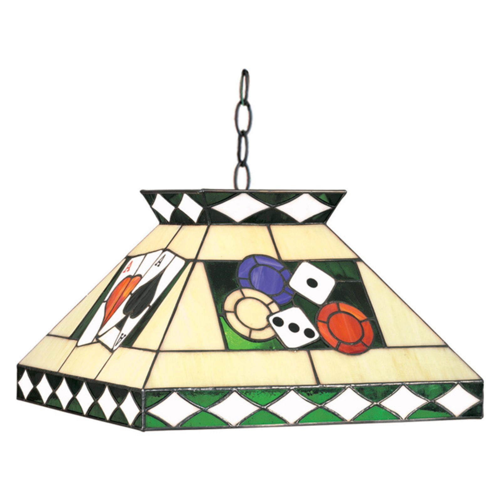 RAM Gameroom Products CF18 Poker Tiffany Pendant