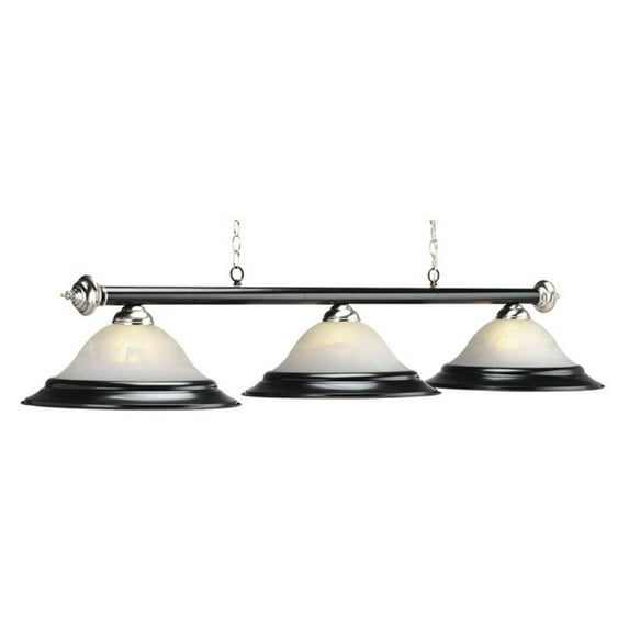 RAM Game Room Traditional Style 60" 3-Light Billiard Pendant Light - Matte Black/ST