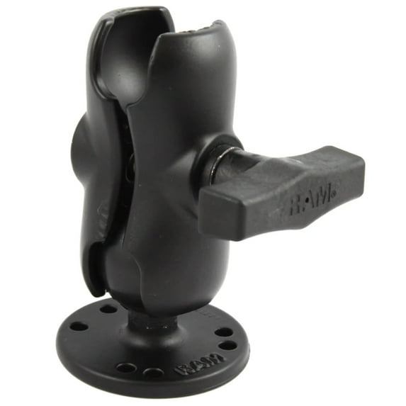 RAM-103U-B RAM Mounts SHORT Double Socket C-Size Arm with Round Ball Plate