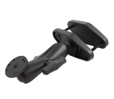 RAM-101U-247-4 RAM Mounts 4" Max Width Clamp Mount with C Size 1.5" Ball Medium Double Socket Arm & 2.5" Round Plate AMPs Hole Pattern