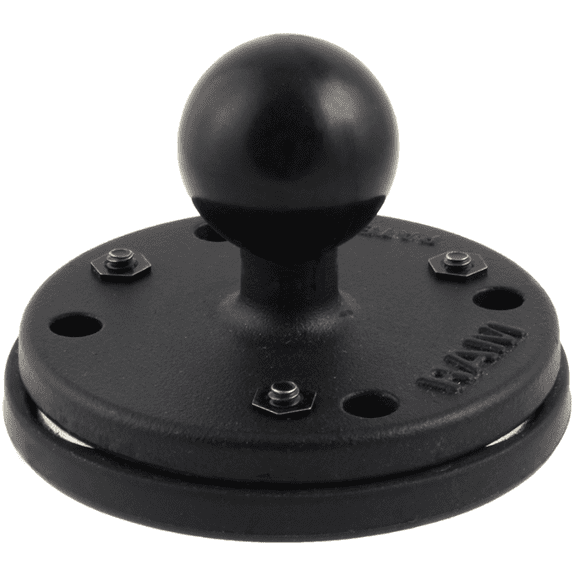 RAM-B-202-339U RAM Mounts 2.5" Round Base with the AMPs Hole Pattern, 1" Ball & Triple Magnetic Base Adapter