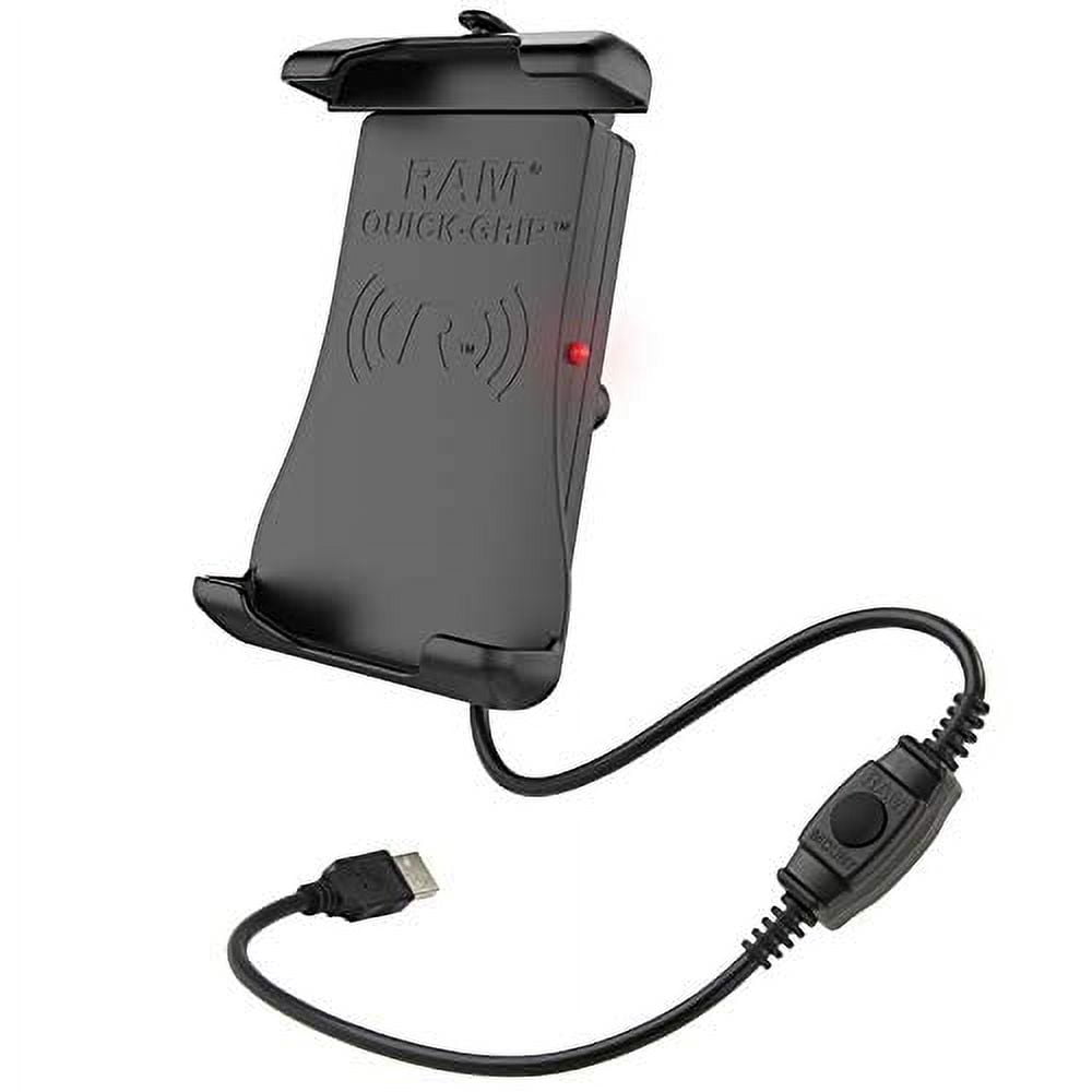 RAM Mounts QuickGrip 15W Waterproof Wireless Charging Holder with Ball