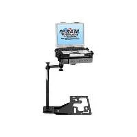 RAM No-Drill Laptop Stand System RAM-VB-168-SW1 - Mounting kit (mounting base, pole mount adapter, swing arm, dual swing arm, universal mount) - for notebook - steel - black powder coat - in-car