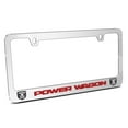 thumbnail image 1 of RAM Power Wagon Dual Logo in 3D American-Made Mirror Chrome Metal License Plate Frame, 1 of 7