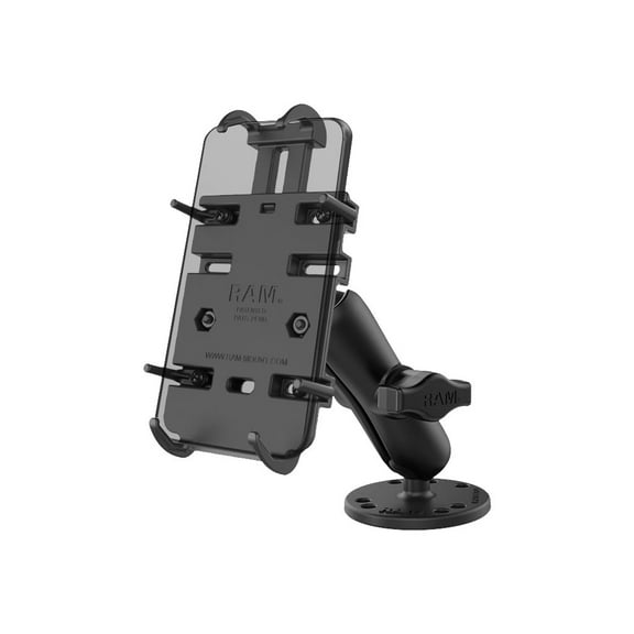 RAM Quick-Grip Spring Loaded Phone Mount with Drill-Down Base - Holder for cellular phone