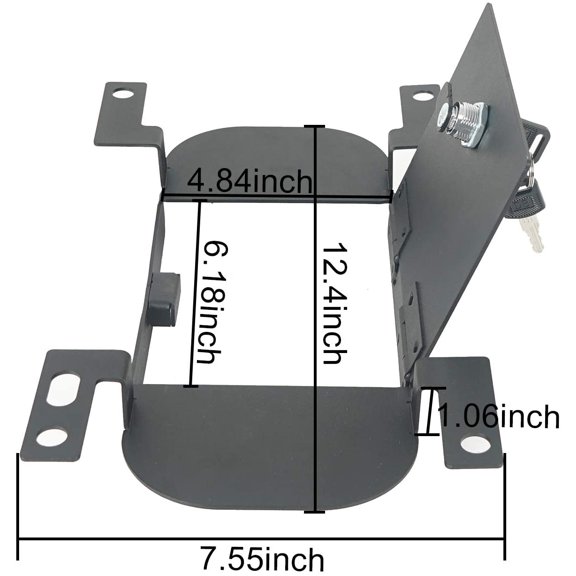 RAM Rear Seat Floor Locking Storage Box Security Lid for Dodge 1500/2500/3500 2009-2018 Pickup Trucks