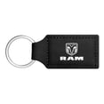 thumbnail image 1 of RAM Rectangular Black Leather Key Chain, 1 of 4