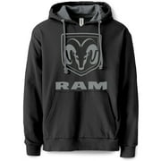 RAM Truck Classic Gray Logo Officially Licensed Men's Graphic Hooded Sweatshirt