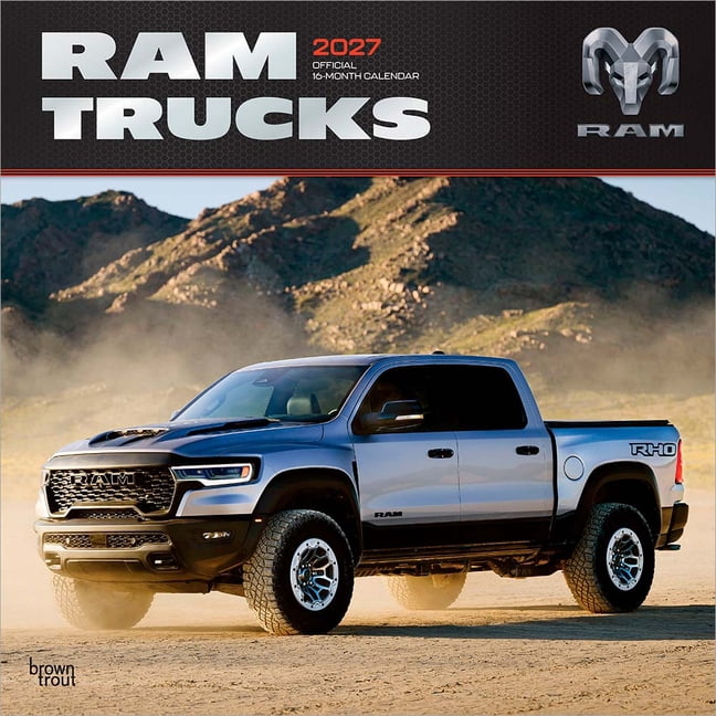 RAM Trucks Official 2027 12 X 24 Inch (Hanging) Monthly Square Wall Calendar Foil Stamped Cover Plastic-Free, (Paperback)