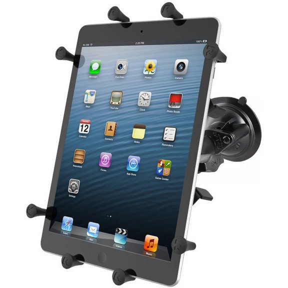 RAM Twist Lock Suction Cup Mount with Universal X-Grip Cradle for 10" Tablets