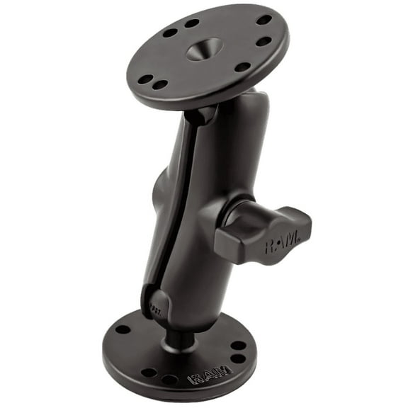 RAM® Universal Double Ball Mount with Two Round Plates