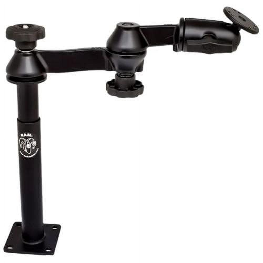 RAM-VP-SW1-89 RAM Mounts Double Swing Arm w/ 2.5" Round AMPS Hole Pattern Base
