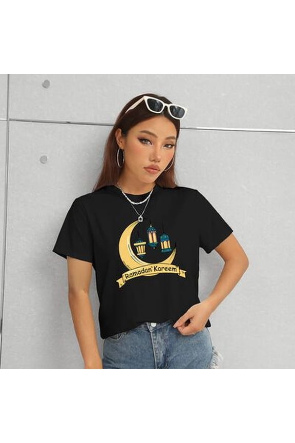 RAMA1DAN KAREEM Round Neck T-S1Hirt - Black _ XL