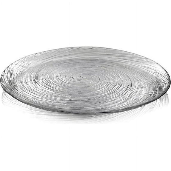 RAMART Studio Glass R1233-0 Volute Glass Dinner Plate, Clear