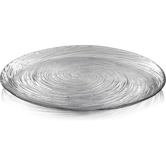 RAMART Studio Glass R1633-0 Volute Glass Dinner Plate, Clear - Set of 6
