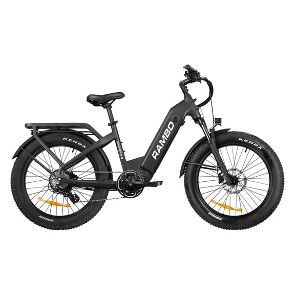 Rambo Savage 2.0 750W-1000W E-Bike, Hub Motor Powered by Bafang, 15AH, Shimano 8 Speed