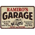thumbnail image 1 of RAMIRO'S Garage Man Cave Metal Sign Decor 8x12 208120014458, 1 of 1
