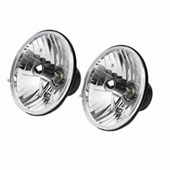 Rampage by RealTruck Universal Clear Halogen Headlight Conversion Kit with Round H4 55/60W Bulbs | 5089925