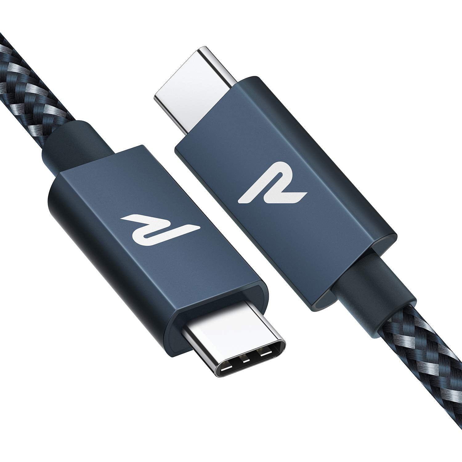 RAMPOW 3.3ft Braided Type USB-C to USB-C Cable, 100W PD Charging, 4K@60Hz Video Output