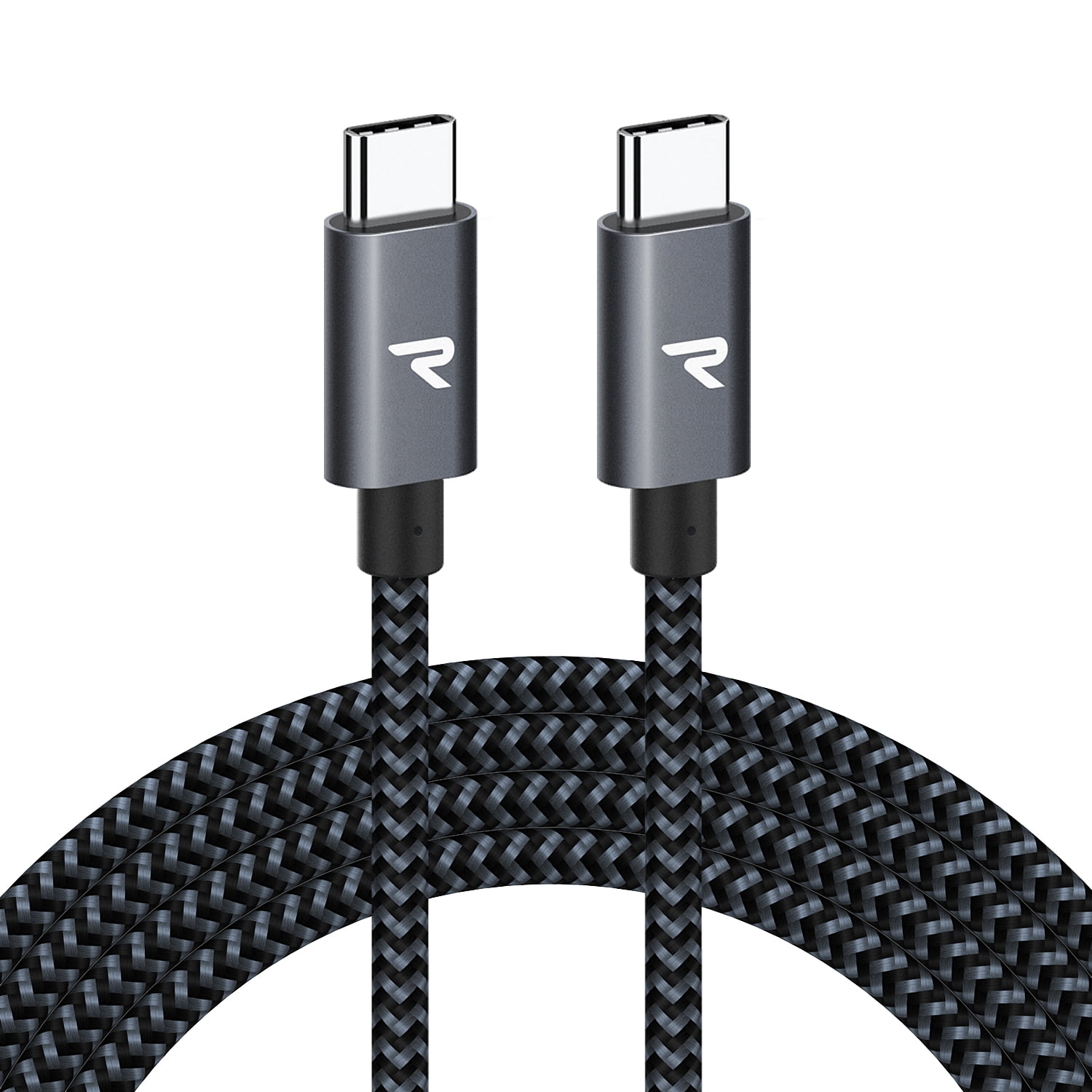 RAMPOW 6.6ft 60W PD Fast Charging Braided TypeC USBC to USBC USB 2.0 Cable