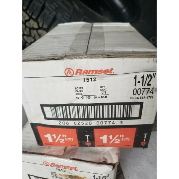 RAMSET 1512, 1-1/2" POWDER ACTUATED TOOL .300 HEADED NAILS (1200/CASE)