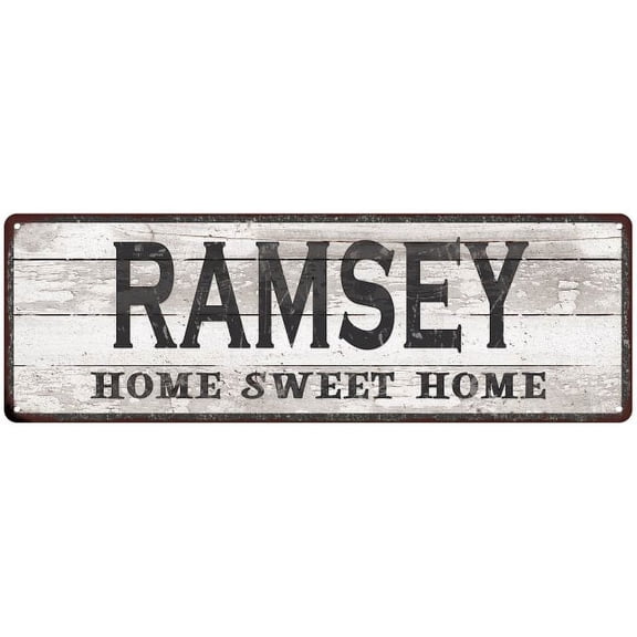 RAMSEY Home Sweet Home Country Look Gift 6x18 Metal Sig 206180045471
