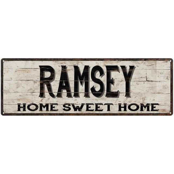 RAMSEY Rustic Home Sweet Home Sign Gift 6x18 Metal Decor 106180084373