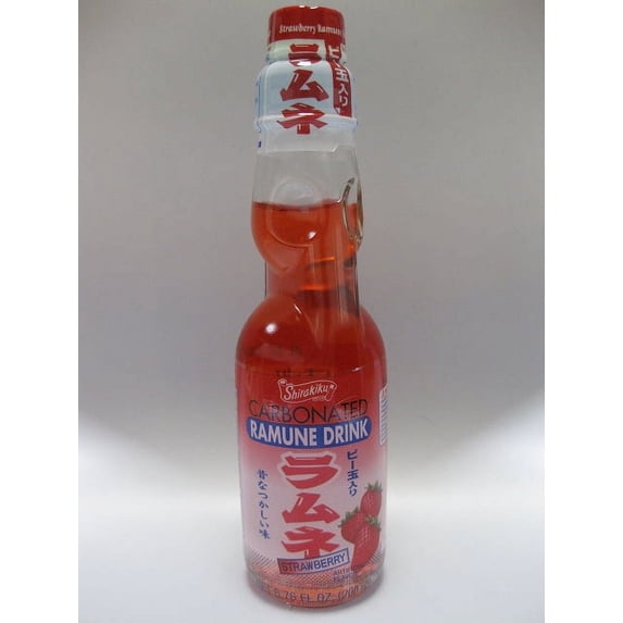 Ramune Soda Strawberry 200ml Shirakiku