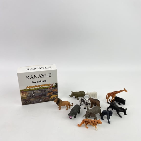 RANAYLE Toy animals,Safari Animal Toys Figures, Realistic Jumbo Wild Jungle Animals Figurines