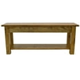 thumbnail image 1 of RANCH COLLECTION FARMHOUSE BENCH WITH SHELF: GOLDEN OAK-36, 1 of 5