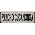 thumbnail image 1 of RANCHO CUCAMONGA Vintage Look Rustic Metal City State Sign 6 x 18 Matte Finish Metal 106180041393, 1 of 1