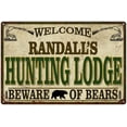 thumbnail image 1 of RANDALL'S Hunting Lodge Sign Man Cave 8x12 Metal Sign 208120085142, 1 of 1