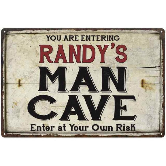 RANDY'S Man Cave Sign Rustic Garage Decor Gift 12x18 Metal 112180035081