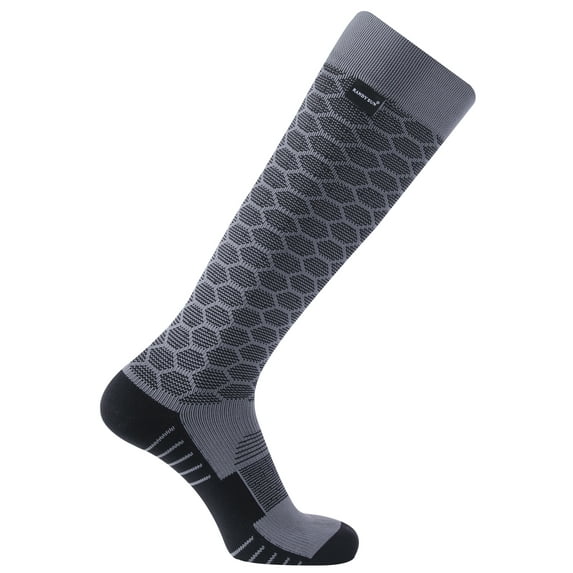 RANDY SUN Waterproof Men Socks Knee High, Lightweight Breathable Socks Cushioned Quarter Hiking Trekking Socks 1 Pair Small Gray