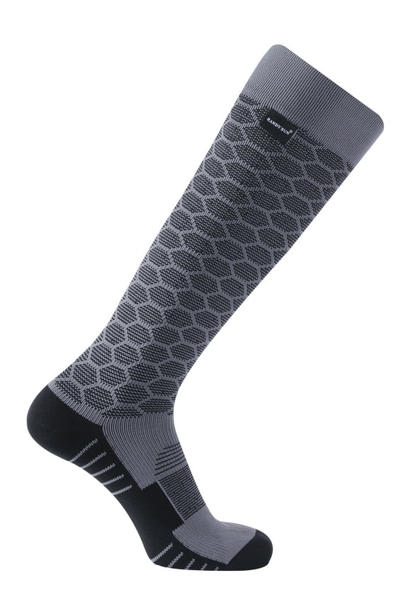 Waterproof Men Socks, Lightweight Breathable Knee High Socks Cushioned Quarter Hiking Trekking Skiing Socks for Men 1 Pair X-Small Gray