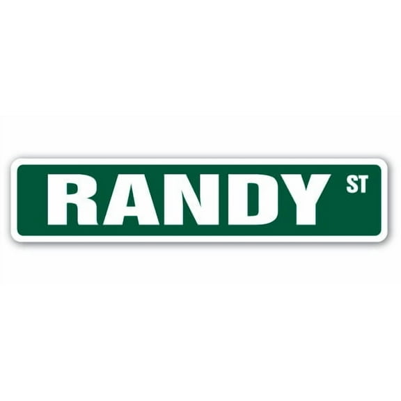 RANDY Street Sign Childrens Name Room Sign | Indoor/Outdoor |  18" Wide