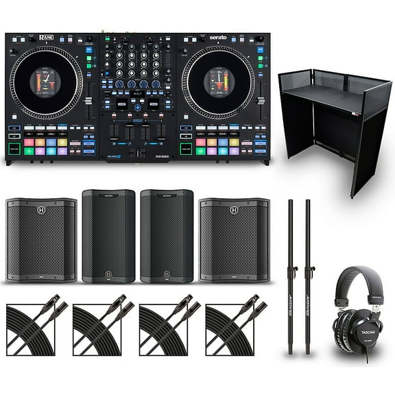 RANE PERFORMER DJ Gig Bundle with DJ Booth and Speakers