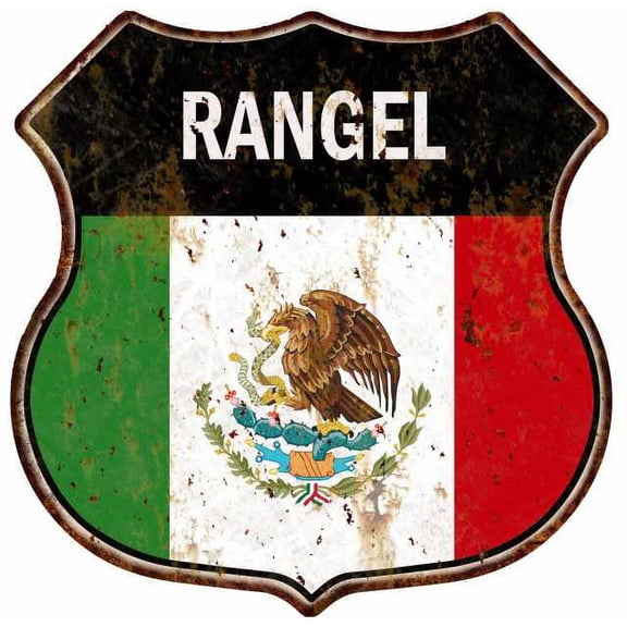 RANGEL Mexican Flag Sign Shield Metal Gift Mexico 211110008121