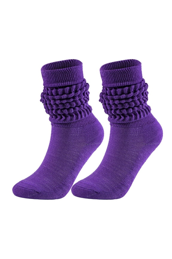 Compression Socks, Medium High Tube Bubble Socks Fashionable And Versatile Socks Men And Women Socks Of The Same Style, Purple