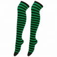 thumbnail image 1 of RANJIE Knee High Stockings for Women Comfortable Christmas Long Over Socks Christmas Party Costumes Socks Long Striped Socks 1 Pair Soft Breathable Women's Tights,Green, 1 of 4