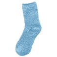 thumbnail image 1 of RANJIE Knee High Stockings for Women Comfortable Solid Color 1 Pair Plush Socks Winter Solid Color Thickened Floor Sleeping Plush Socks Soft Breathable Women's Tights,Blue, 1 of 4