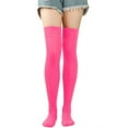 thumbnail image 1 of RANJIE Knee High Stockings for Women Soft Long Socks Pure Color Socks T Socks Over The Socks Festival Christmas Breathable Comfortable Women's Tights,Pink, 1 of 3