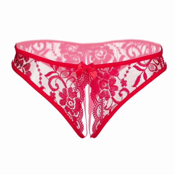 RANJIE Lingerie for Women Babydoll Bragas Panties Lace Word Pants Ladies Briefs Cute Charming Women's Underwear,Red