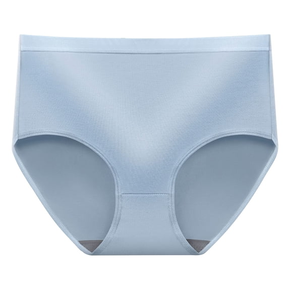 RANJIE Lingerie for Women Soft Cotton High Waist Briefs Underpants Ladies Breathable Underwear Women's Panties,Blue