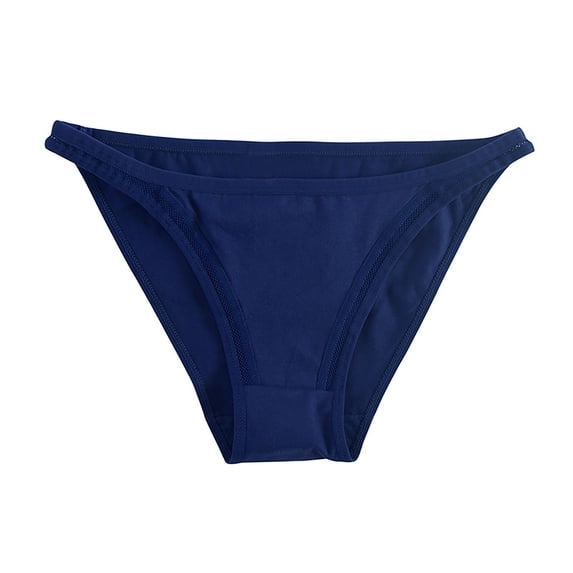 RANJIE Lingerie for Women Underwear Cotton Wrap Hip Comfortable Girly Bikini Thin Belt Triangle Briefs Soft Breathable Women's Panties,Blue
