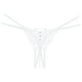 thumbnail image 1 of RANJIE Panties for Women Breathable Embroidered Hollow Butterfly Low Waist Open Cut Pearl Massage Thong Soft Full Coverage Women's Underpants,One Size, 1 of 3