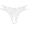 thumbnail image 1 of RANJIE Panties for Women Breathable Lace Open Crotch Low Waist Briefs Underwear Soft Full Coverage Women's Underpants,One Size, 1 of 2