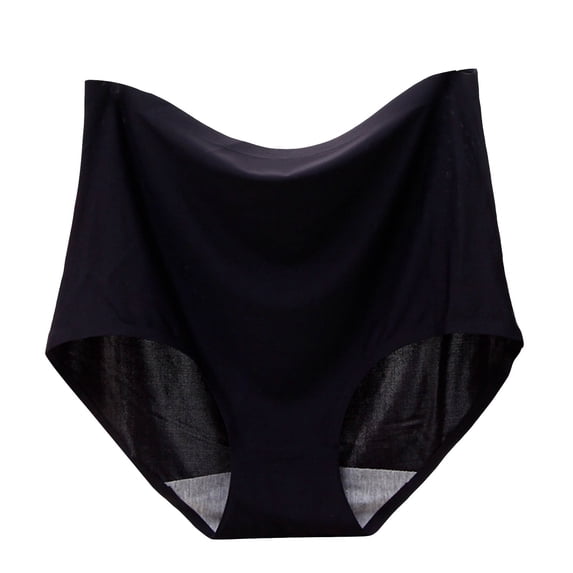 RANJIE Panties for Women Breathable Solid Color Microfiber Briefs High Waist Ice Silk Seamless Soft Full Coverage Women's Underpants,XXXL
