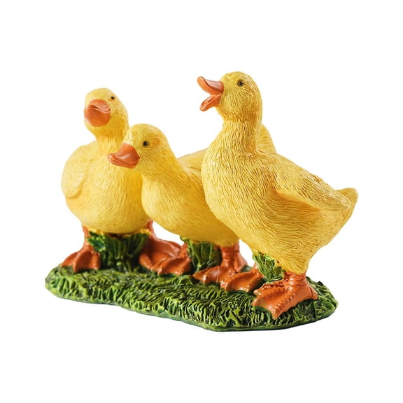 RANME 3Pcs Ducks Creative Countryside Statue Garden Succulent Pottery Resin Decoration