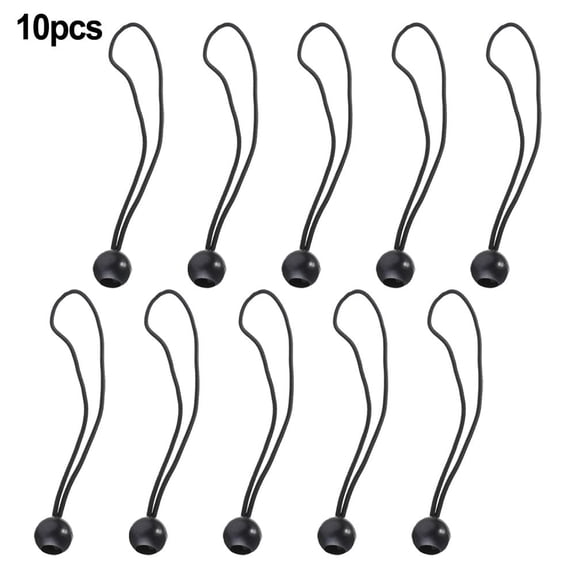 RANME Flagpole Flag Pole Clip 10Pcs Fixed Elastic Rope Decoration Elastic Rope Flagpole Clamp Garden Plastic Rope Ball